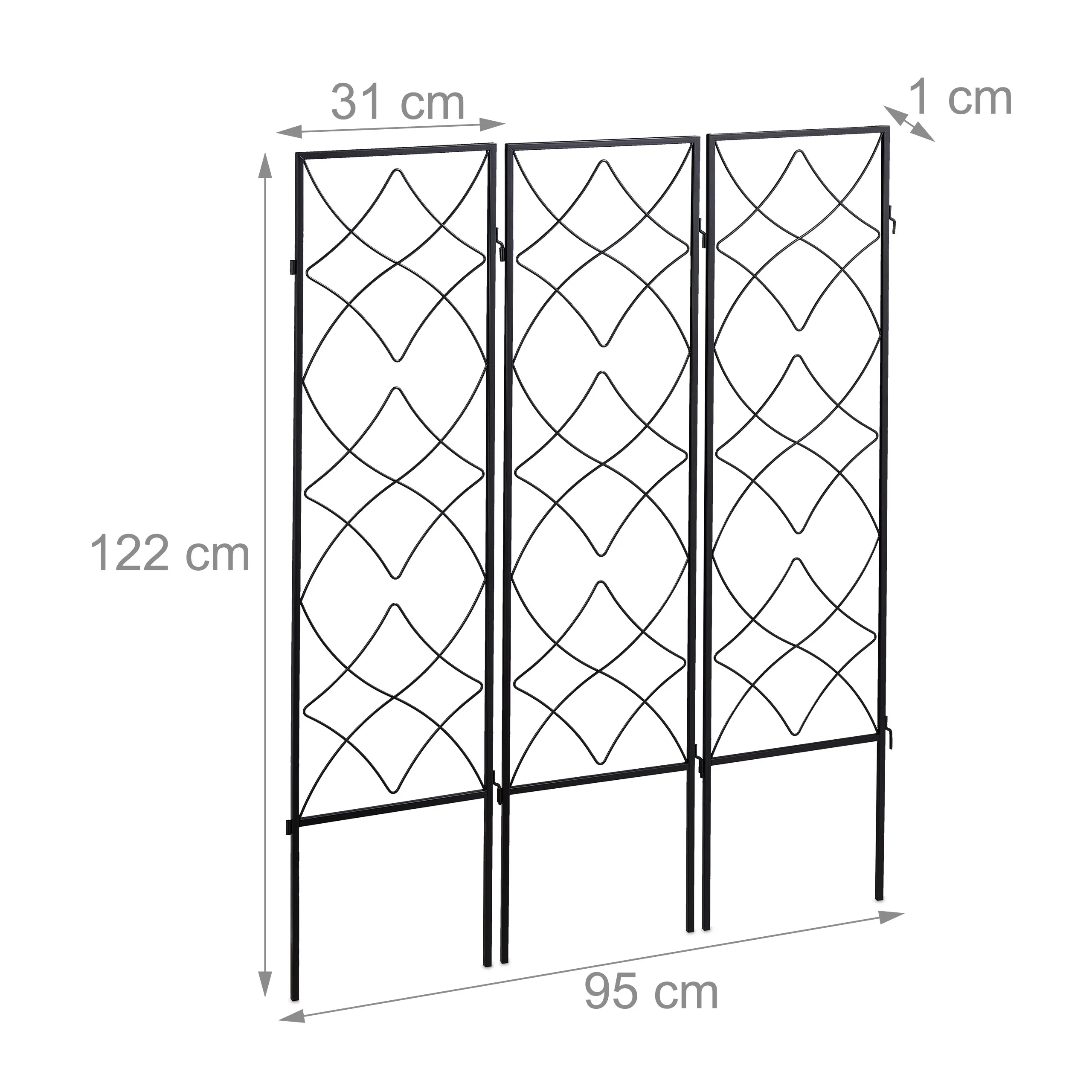 Rankgitter Metall im 3er Set