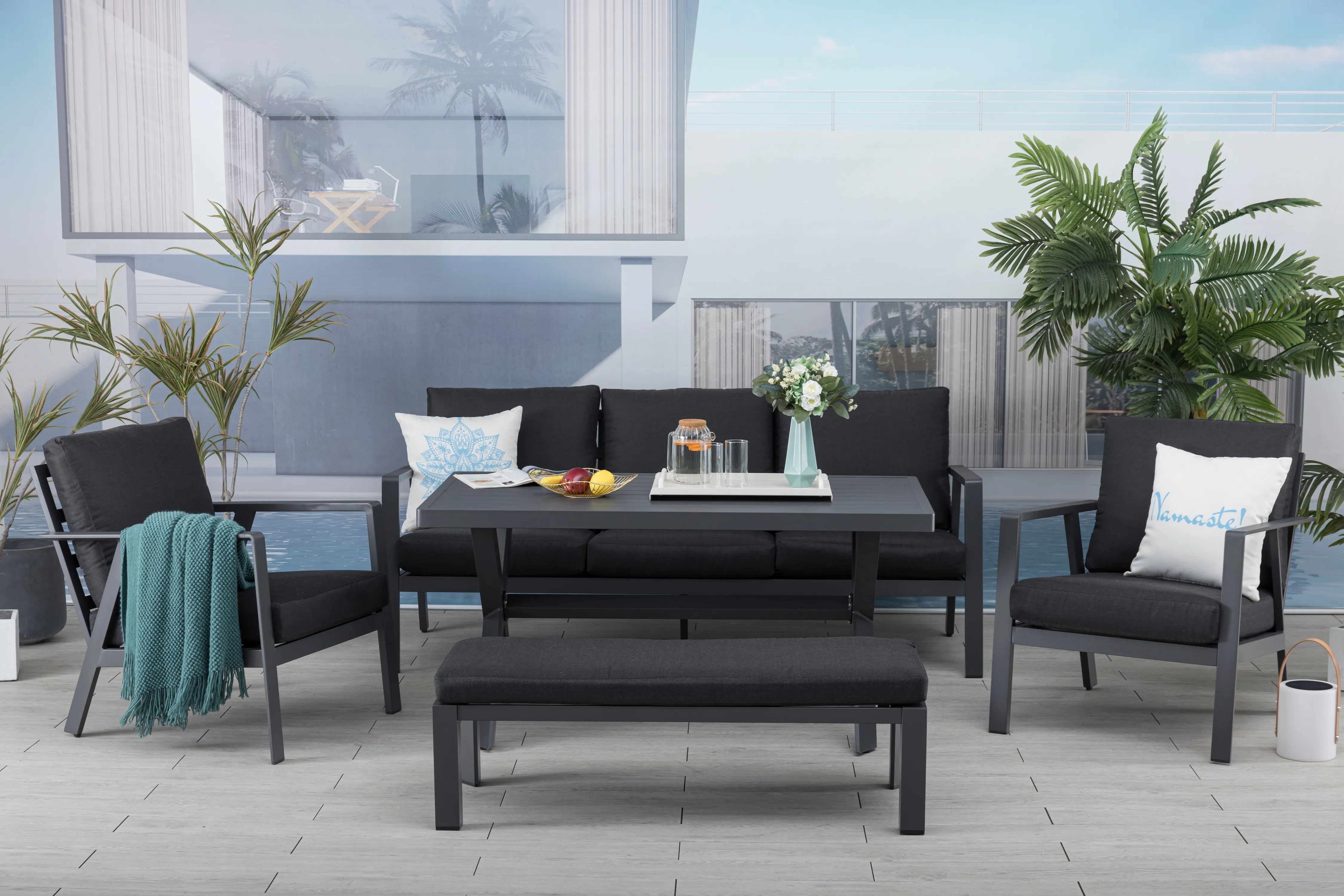 Aluminium Dining Lounge Set Salina