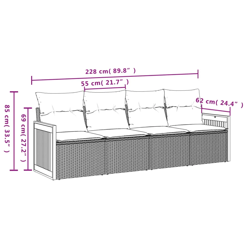 Garten-Sofagarnitur -K-8796 ( 4-tlg )