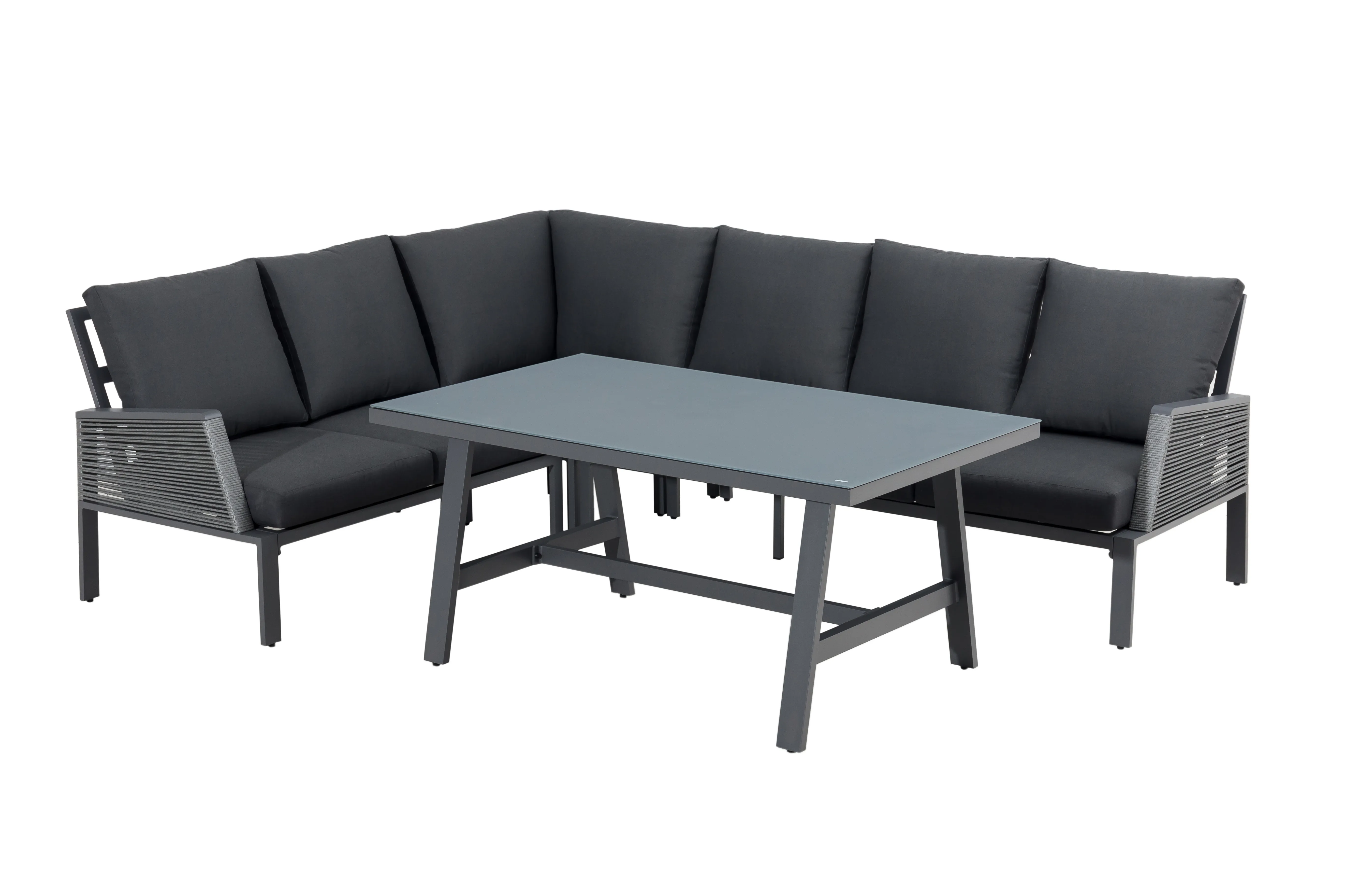 Alu / Rope Dining Eck Lounge Set Elba