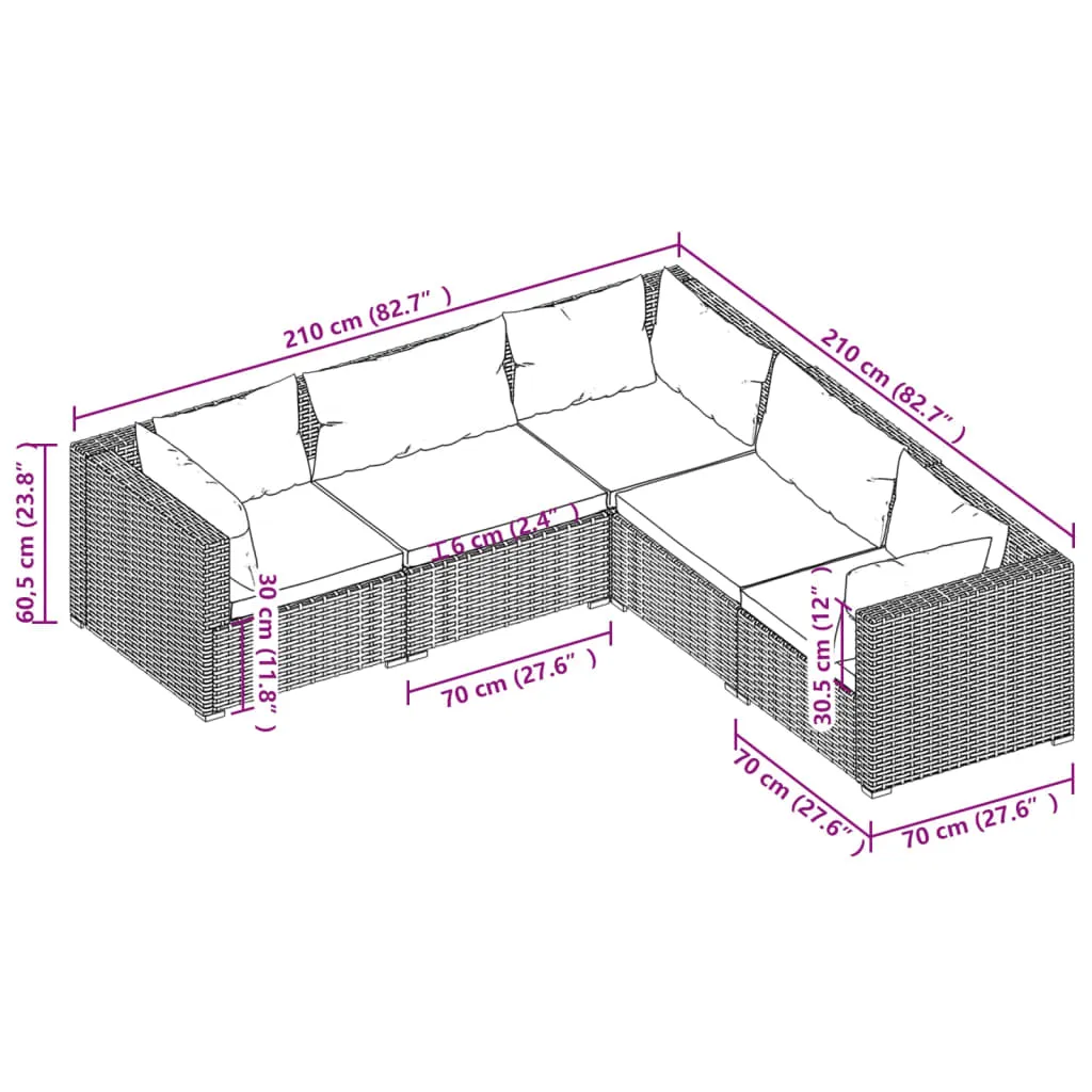 Garten-Lounge-Set (5-teilig) 3013632-16