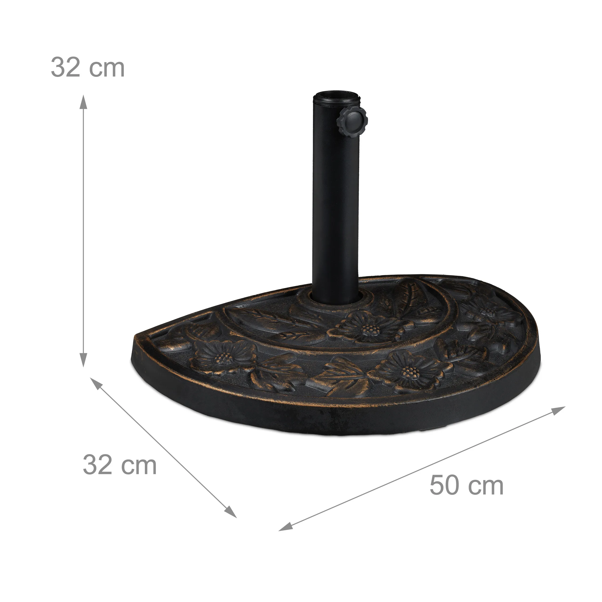 Sonnenschirmständer halbrund