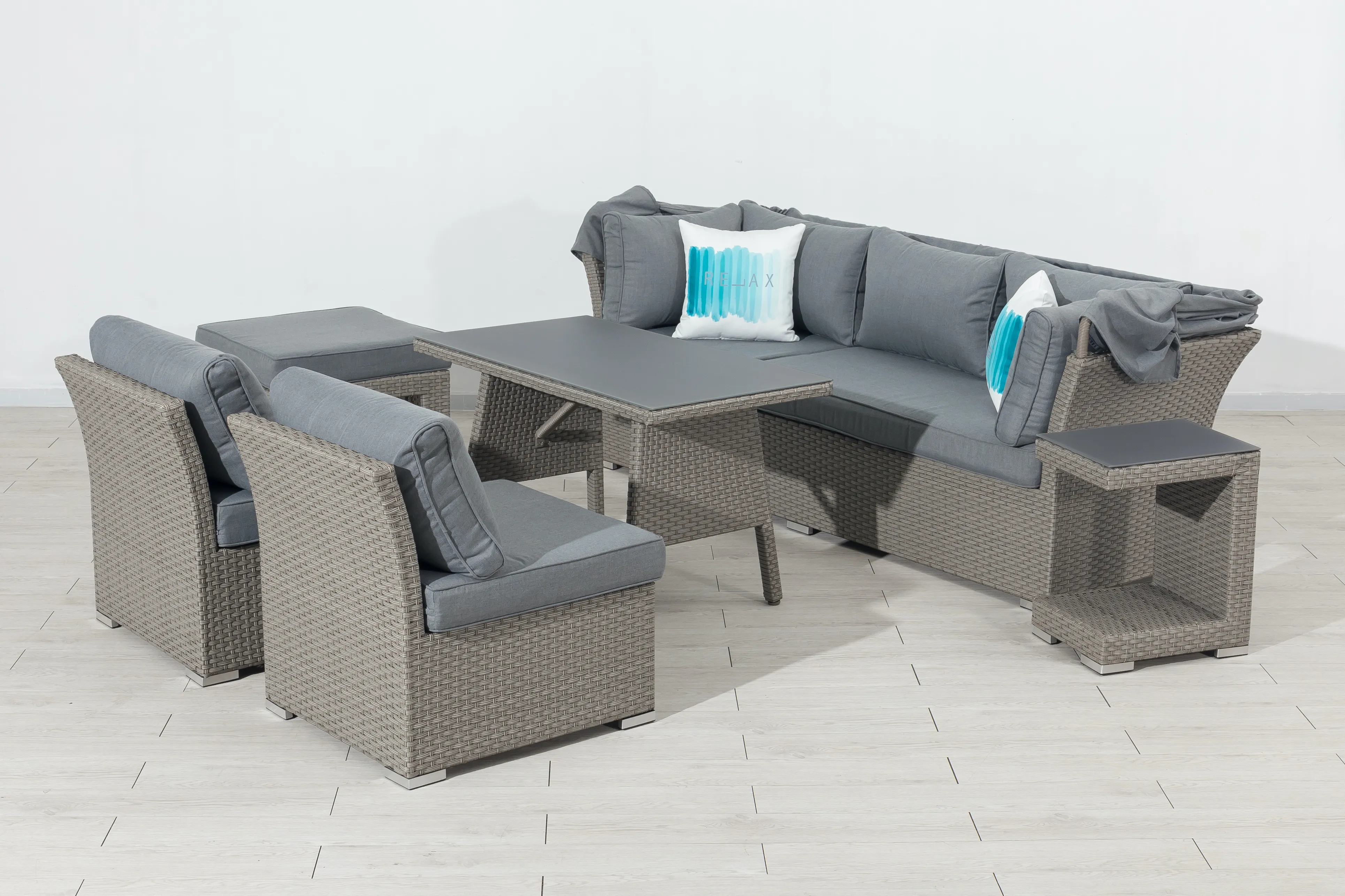 Dining Lounge Set -Daybed Relax mit Dach