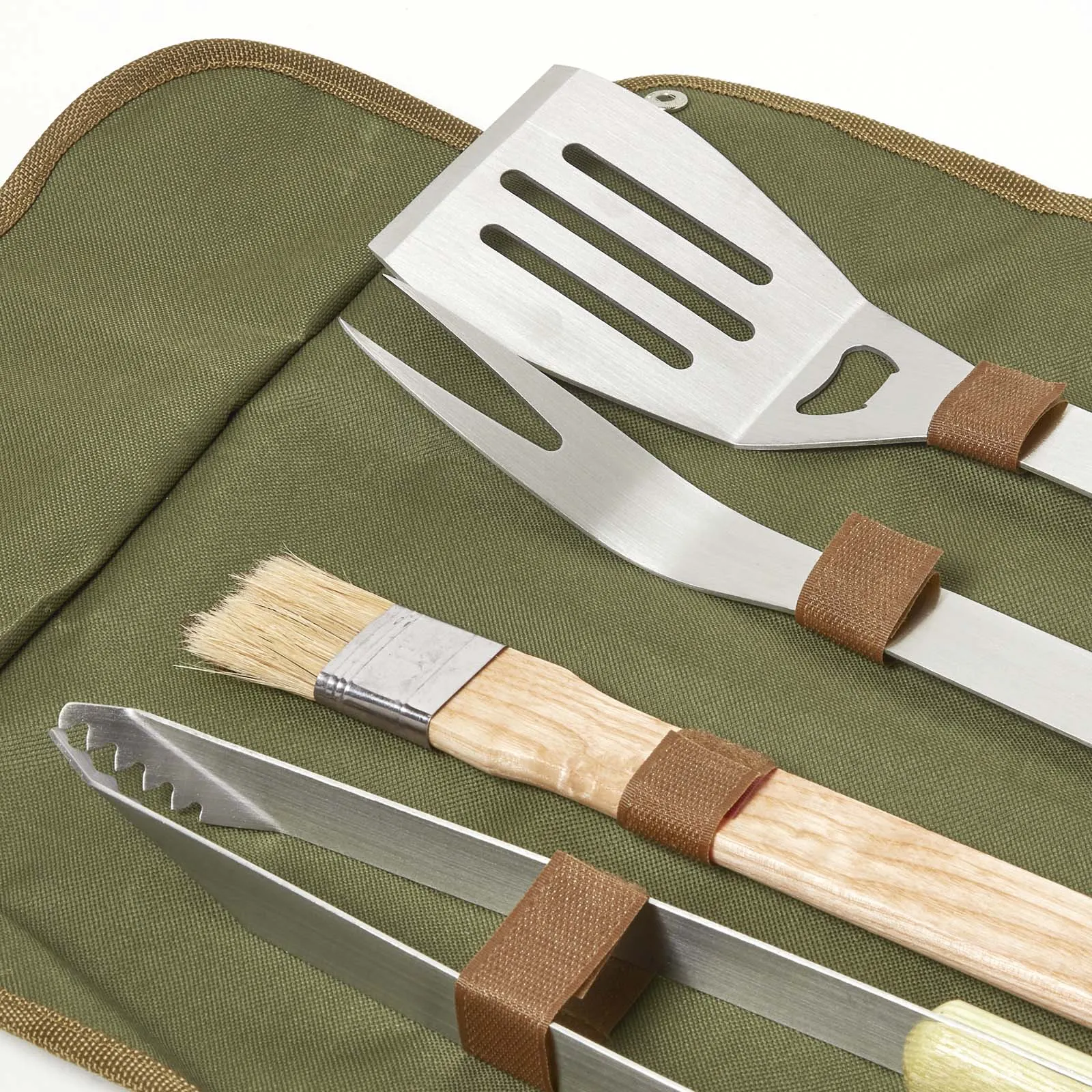 Grillbesteck-Set 4-tlg im Canvas-Etui