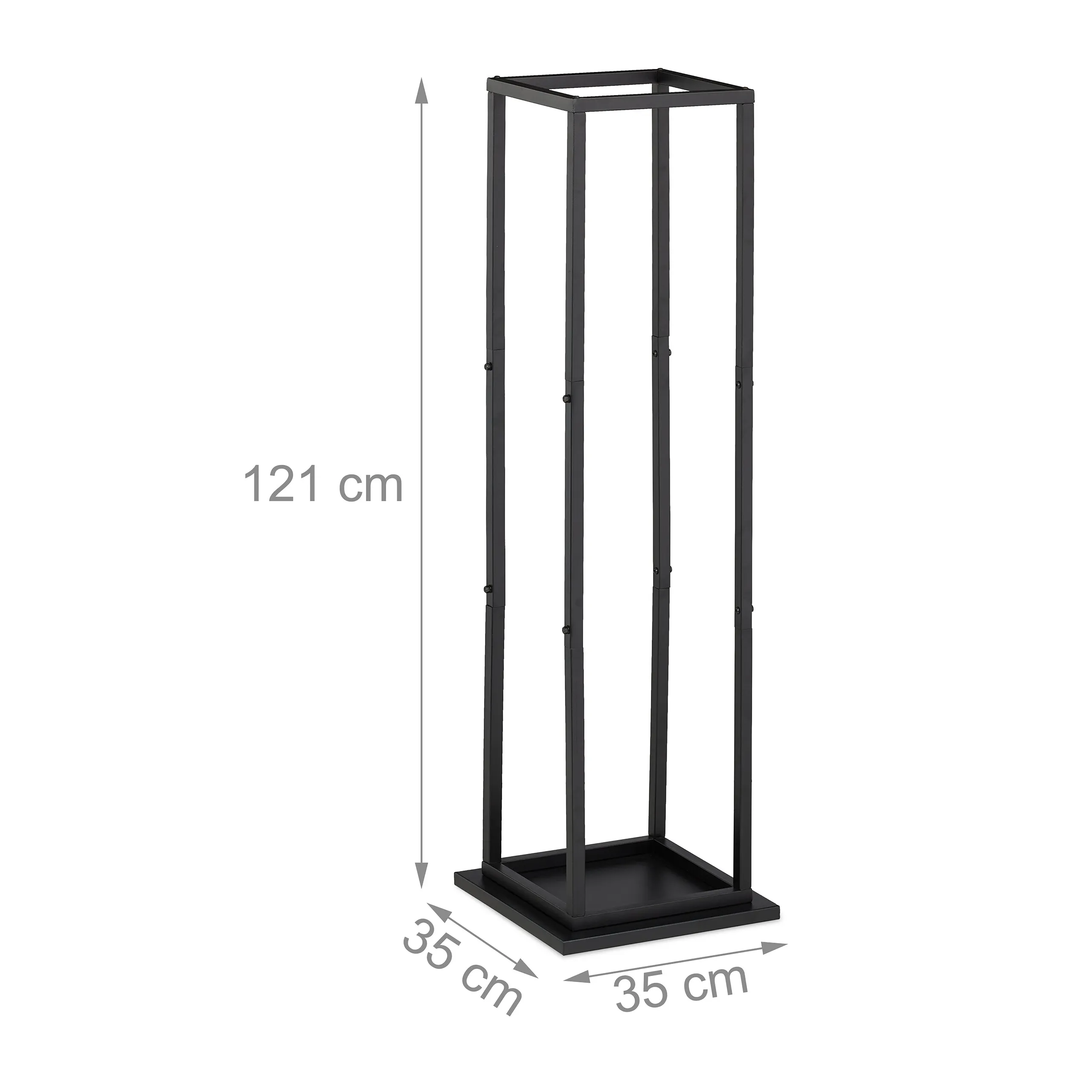 Hohes Kaminholzregal aus Metall