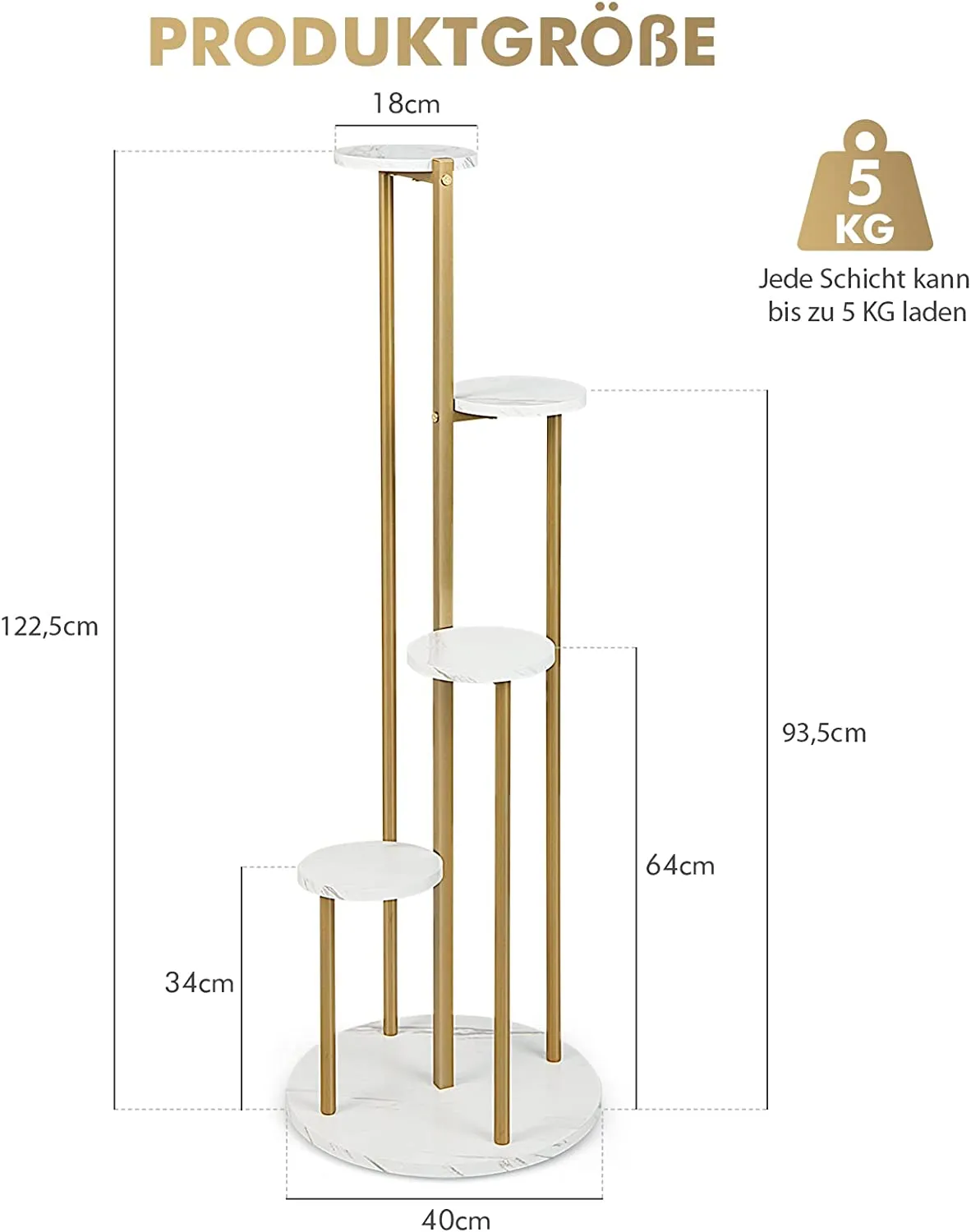 Pflanzenständer Metall 4 Etagen,