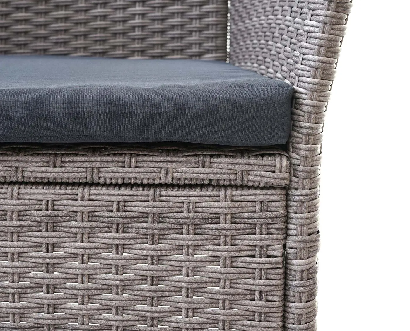 Poly-Rattan Sitzbank mit Tisch E24