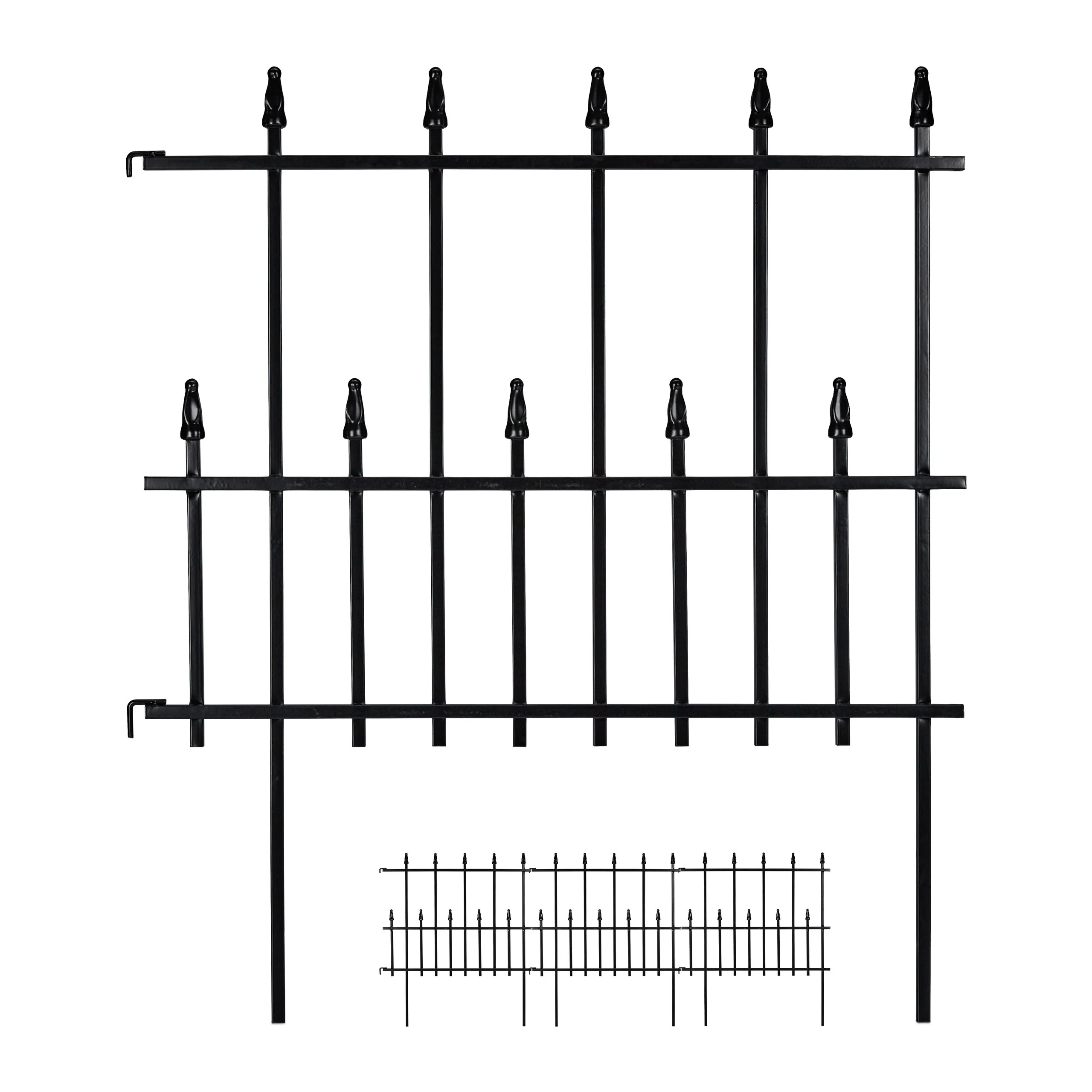 4-tlg. Beetzaun aus Metall