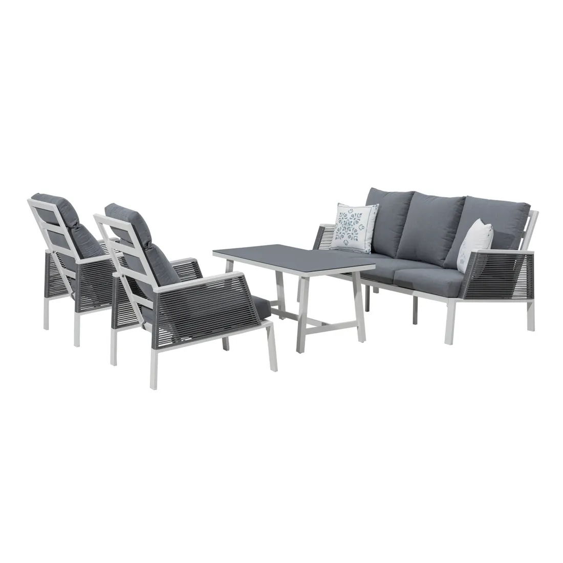 Aluminium / Rope Lounge Set Matera Alum