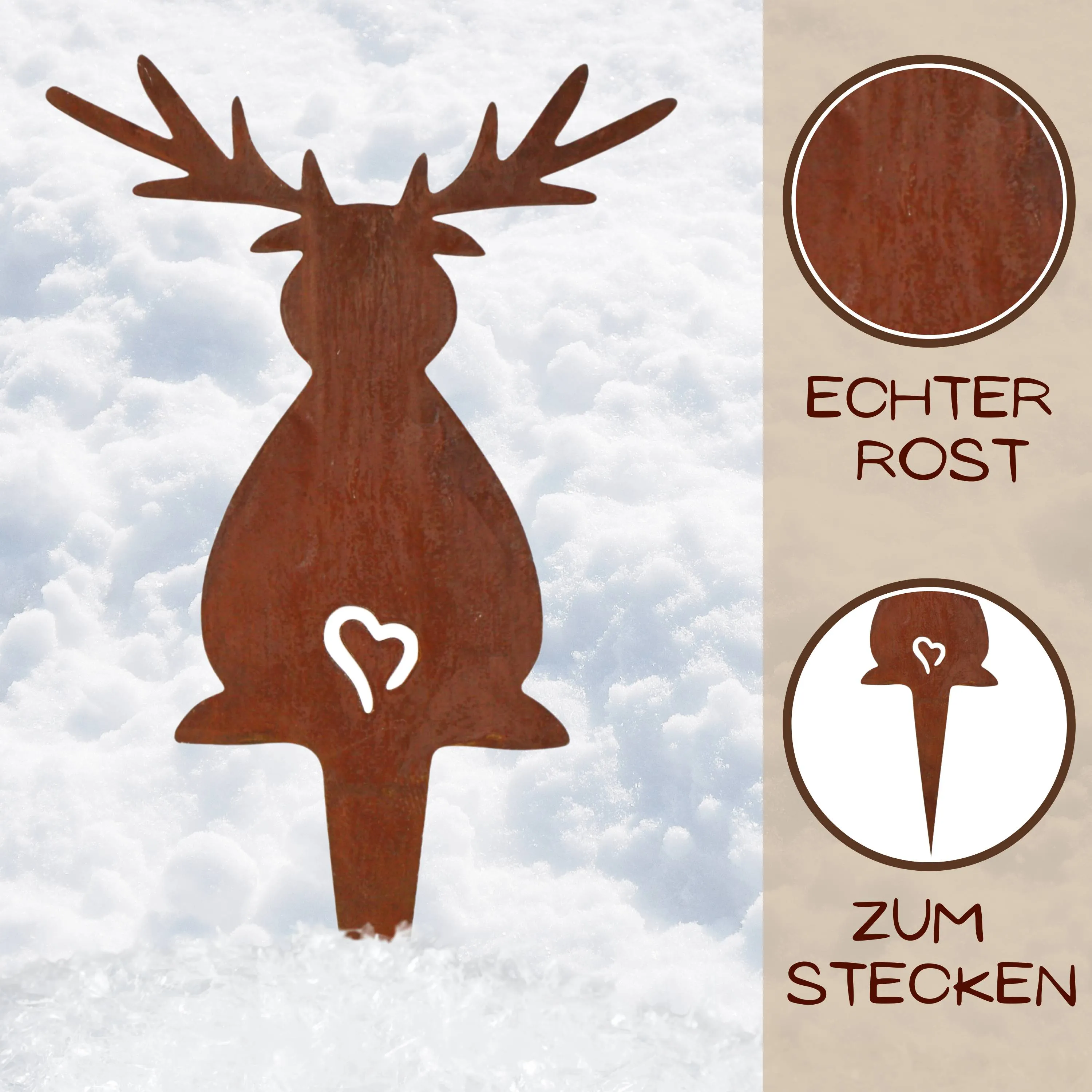 Rentier Weihnachtsdeko Stecker Elch