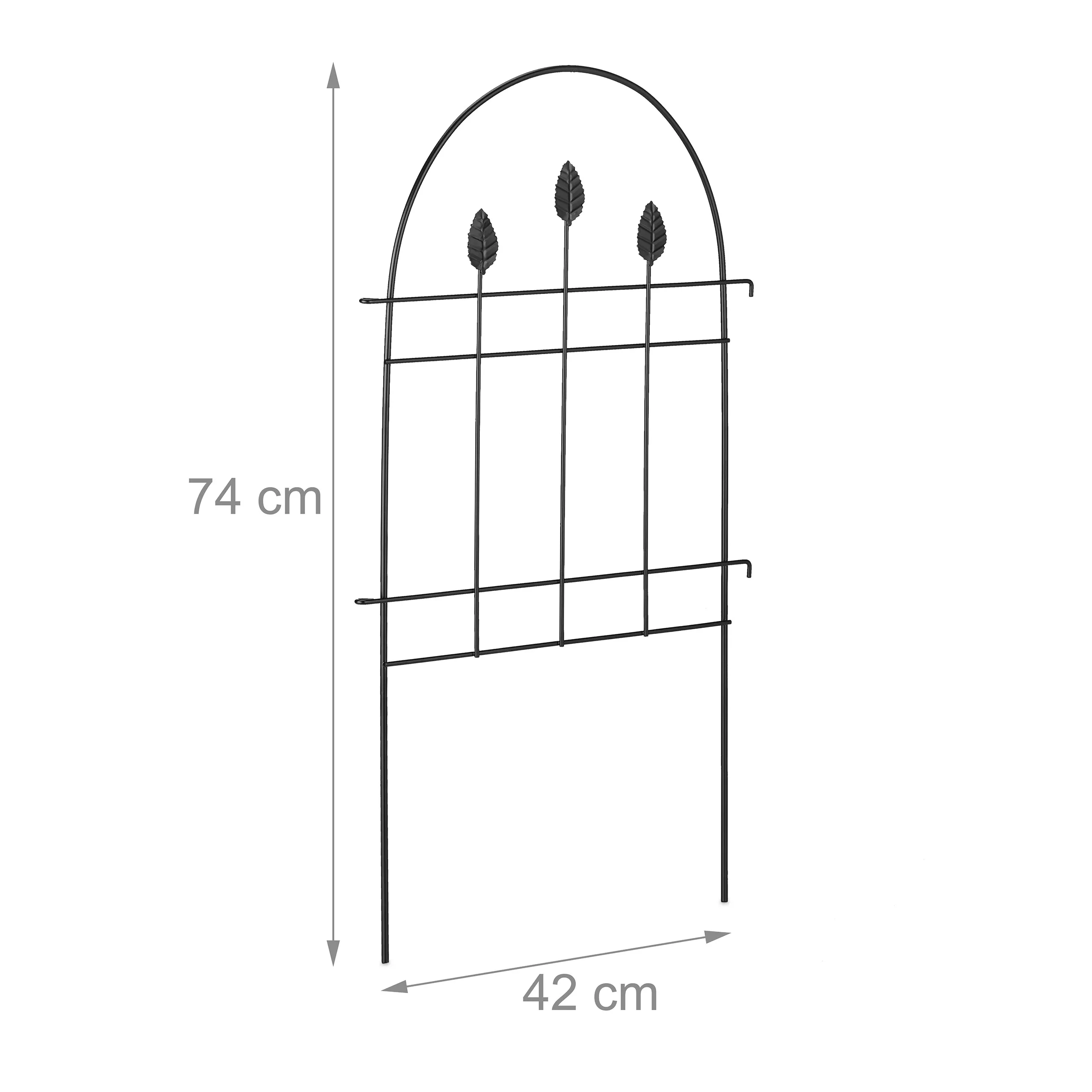 6-teiliger Beetzaun aus Metall