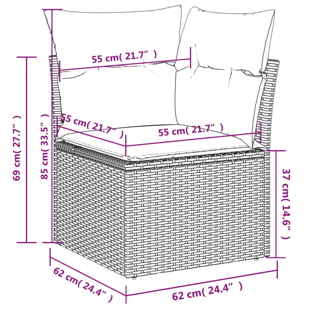 Garten-Sofagarnitur -K-7308 ( 7-tlg )