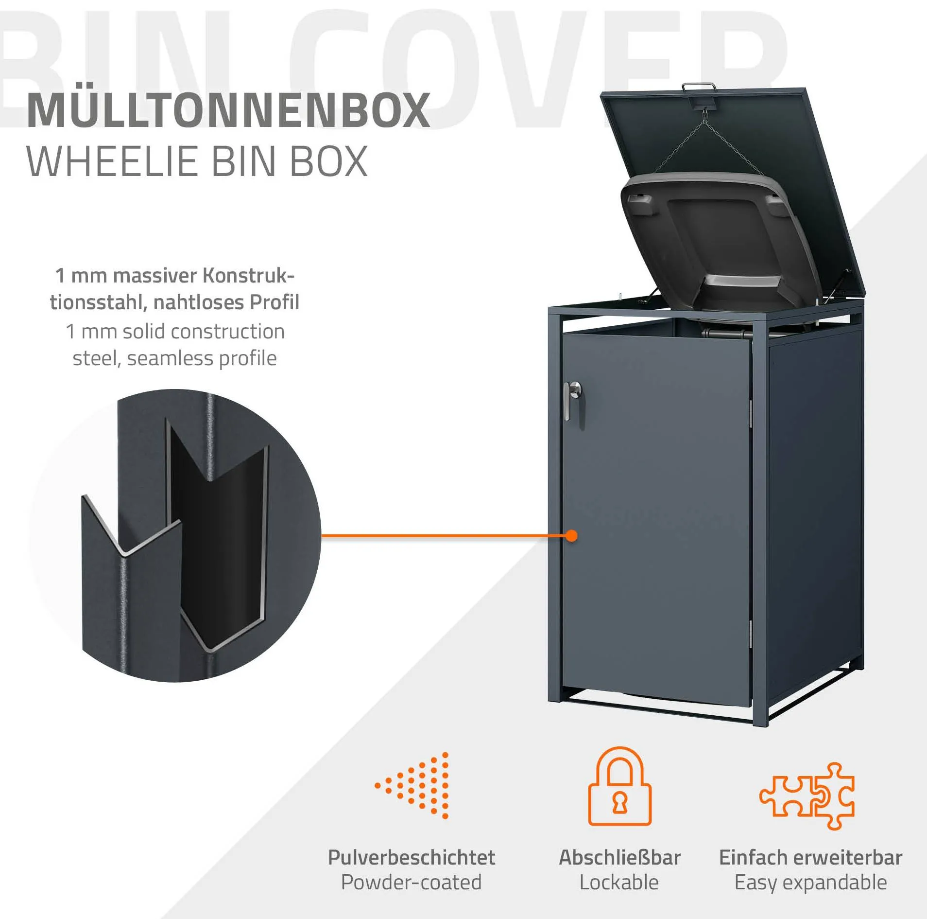 Mülltonnenbox für 3 Tonnen