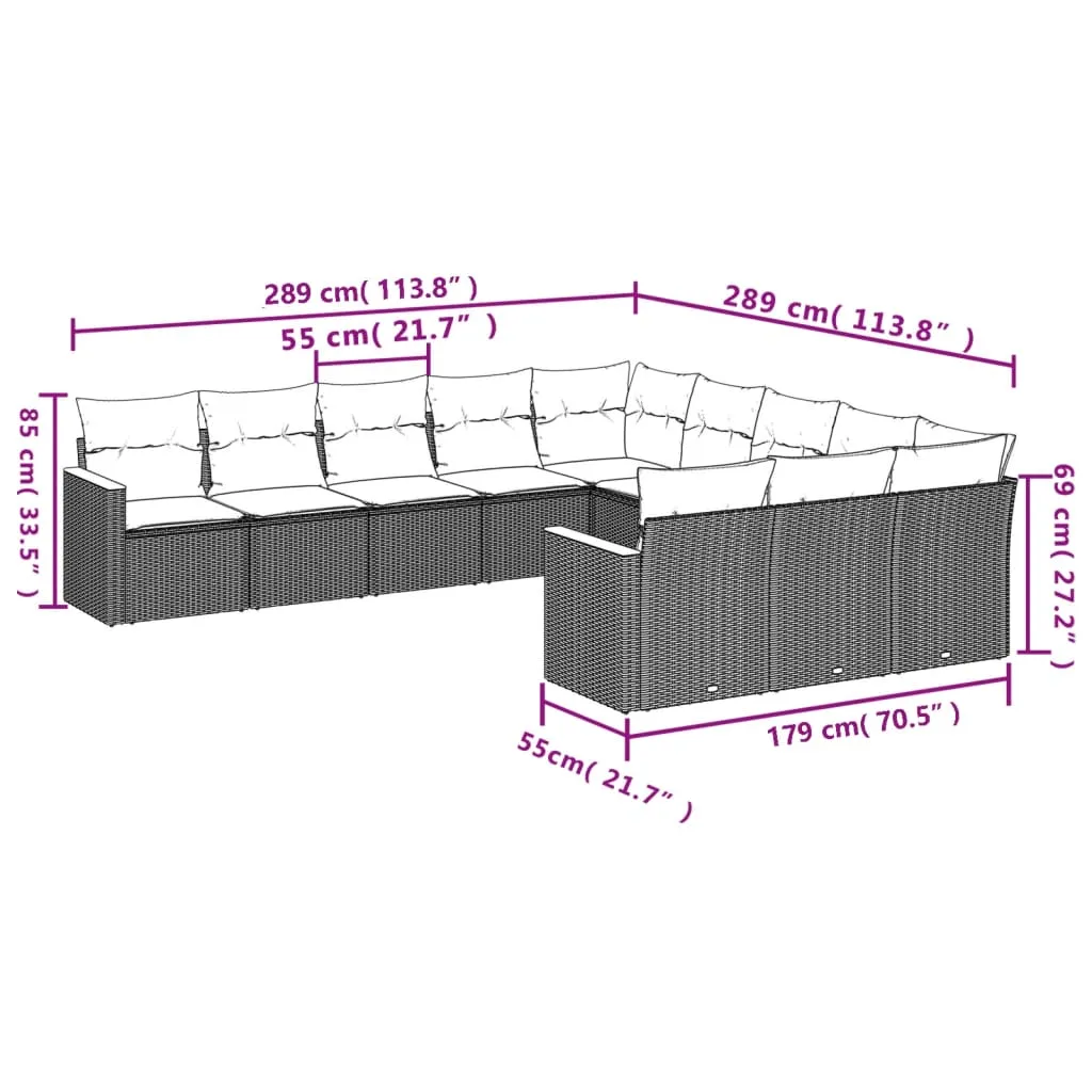 Garten-Sofagarnitur -K-2574 ( 11-tlg )