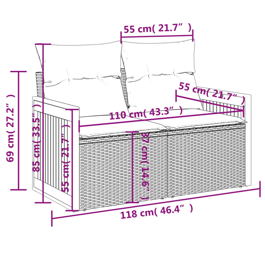 Garten-Sofagarnitur -K-1439 ( 5-tlg )