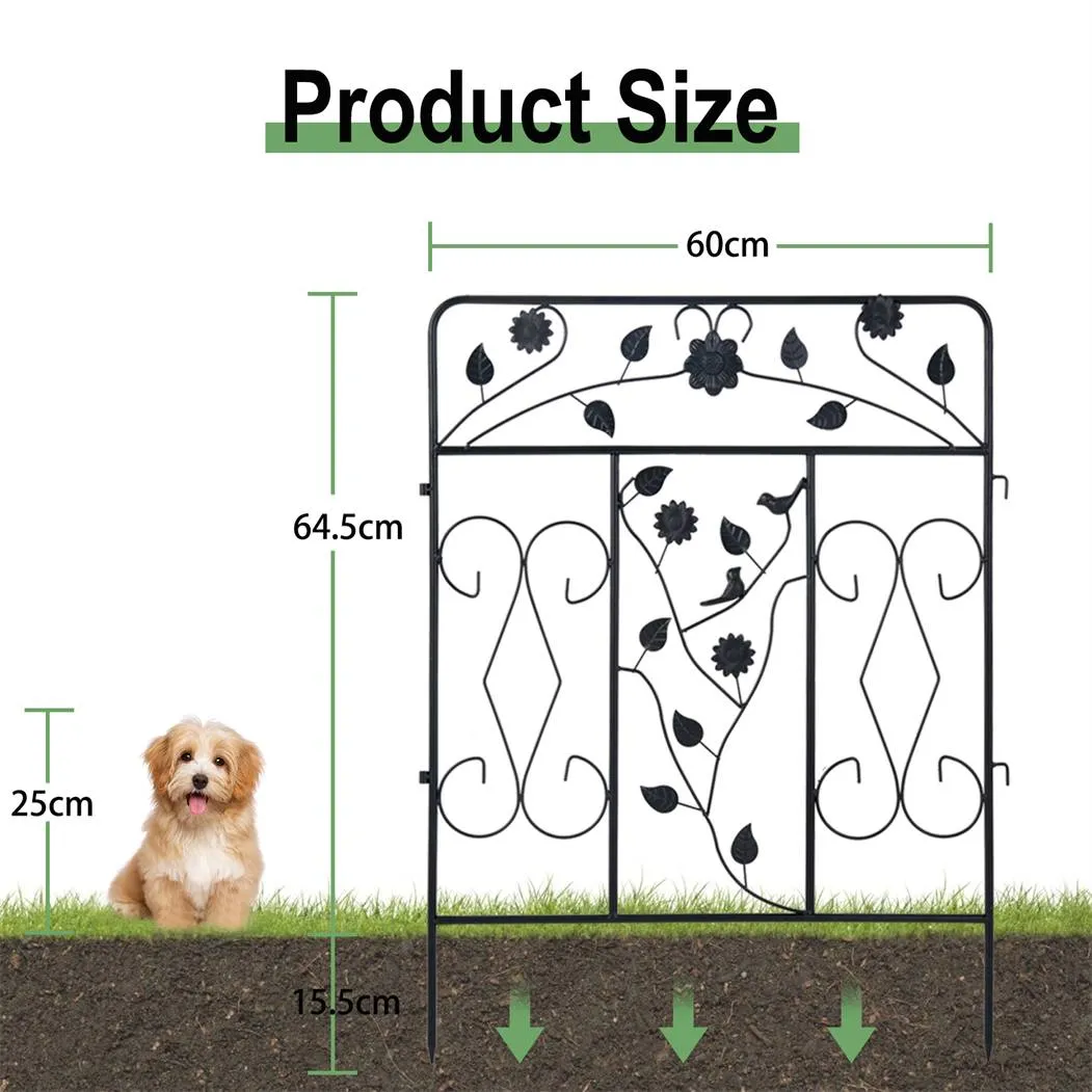 Gartenzaun Beetzaun Metall (5er Set)