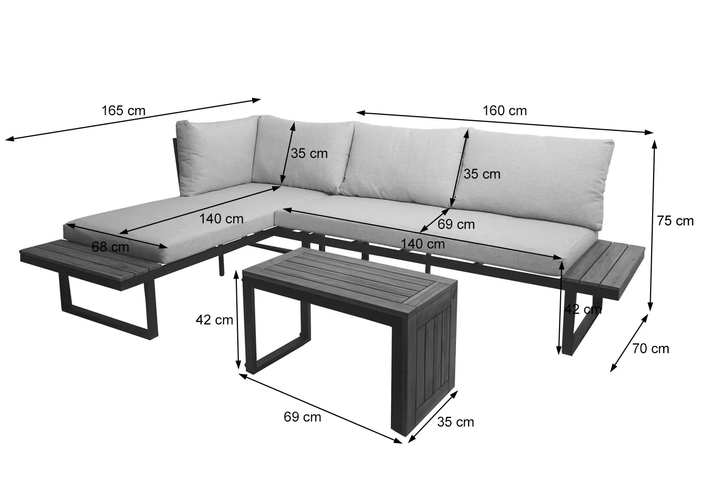 Garten Garnitur L27 (3er-Set)