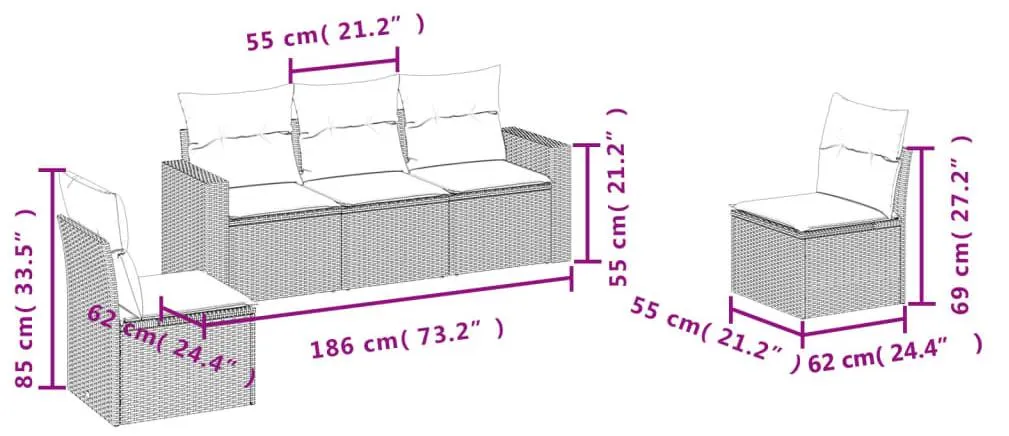 Gartensitzgruppe K1240(5-tlg)