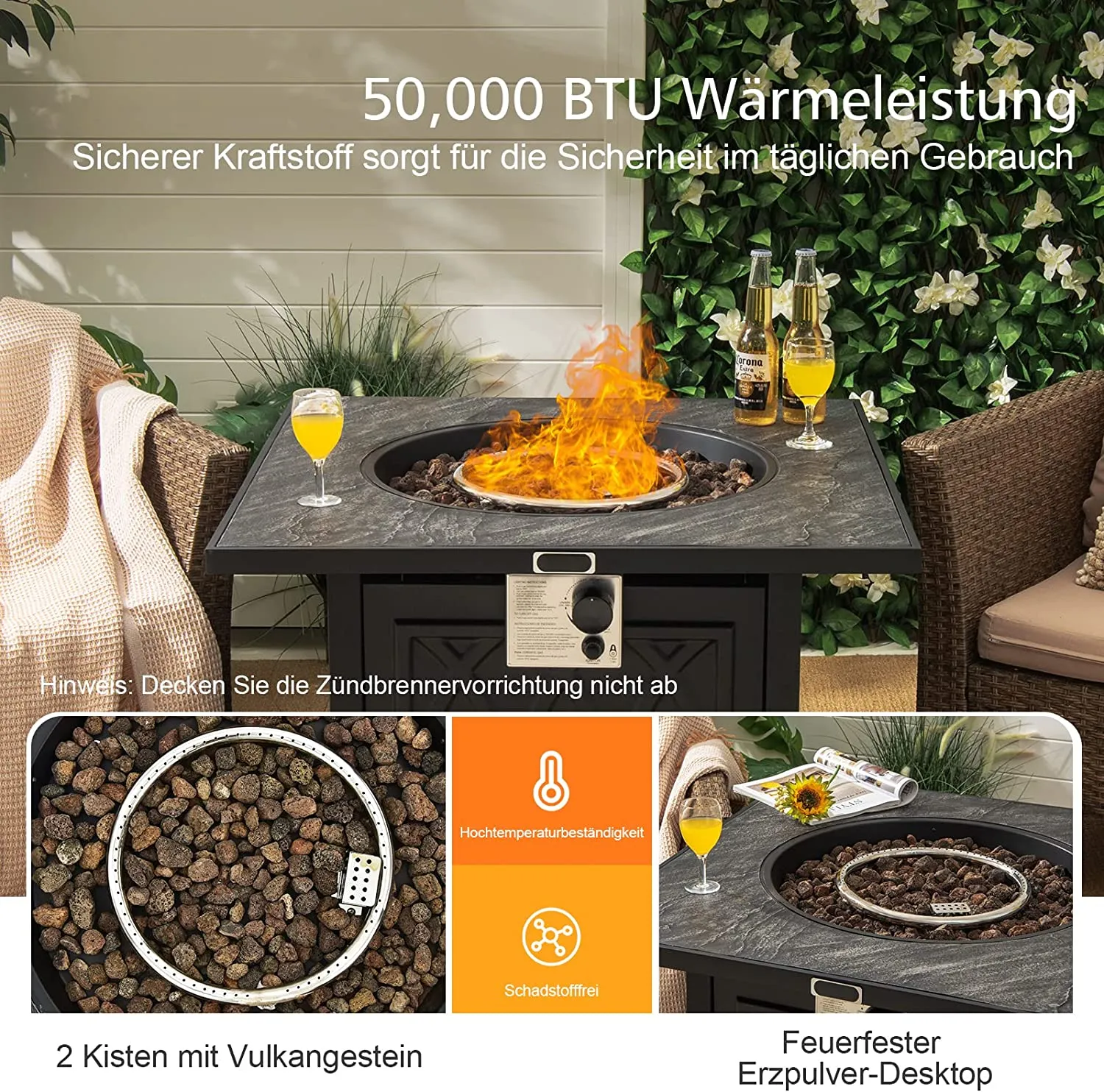 Gas Feuerstelle 50,000 BTU