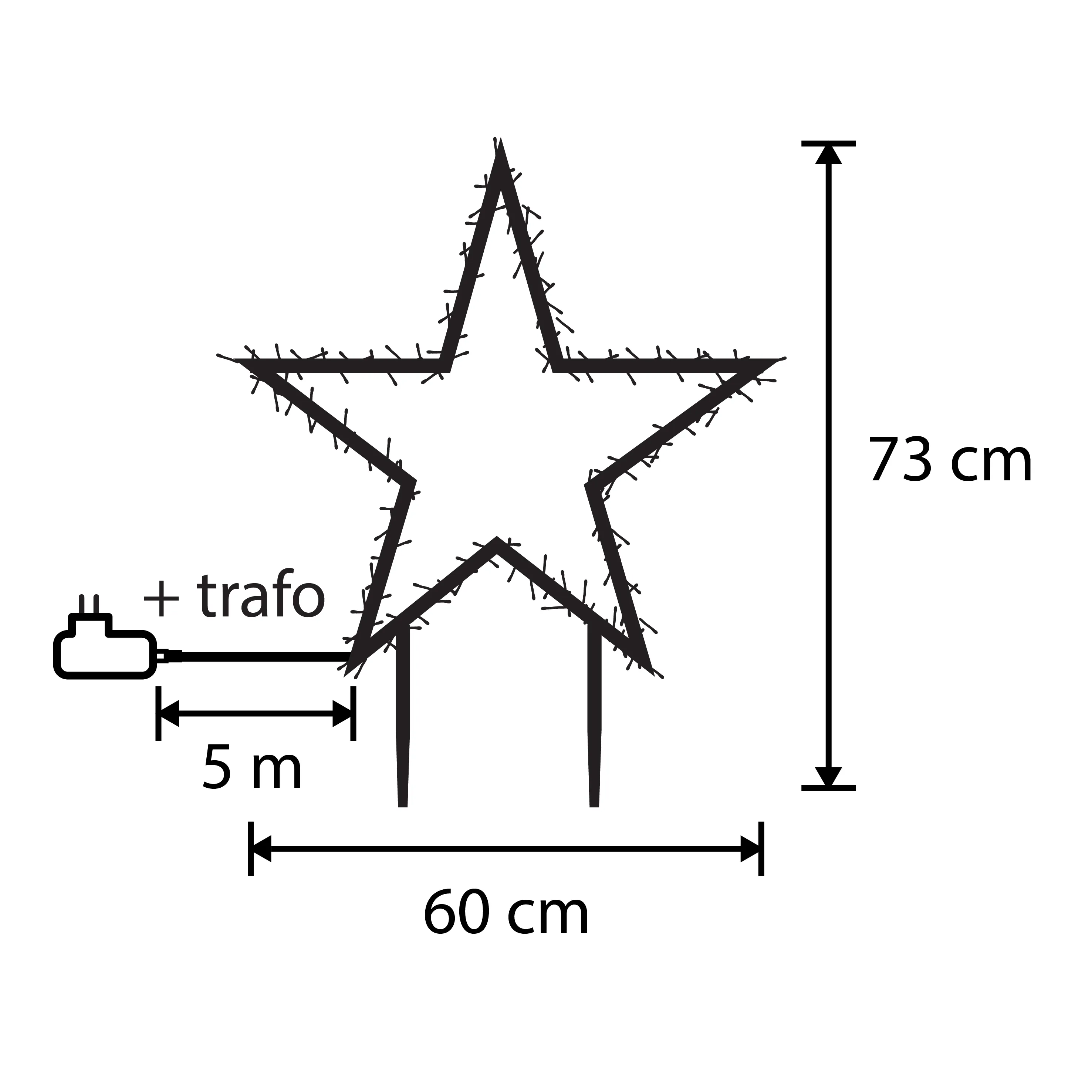 Gartenstecker Stern